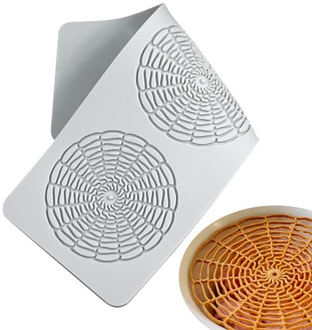 TUKE Tuile Molds - Molde circular para caramelos, chocolate, hojas huecas 3D, decoración de pasteles, parte superior de cupcakes, arcilla polimérica