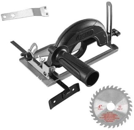 Angle Grinder Stand, Upgraded Angle Grinder Holder 45 Degree Adjustable Cutting Machine Slotting Positioning Bracket, Generation 5 Dustproof Cutting Block + Guide Ruler+Wood Saw Blades