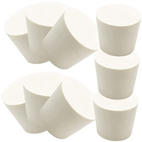 9pcs Rubber Fermentation Stoppers for Bottle Sealing, Beige