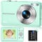 Digital Camera, FHD 1080P 44MP Digital Cameras Compact, 2.4 LCD Rechargeable Digital Cameras, Vlogging Camera with 16X Digital Zoom for Kids, Adult, Teenagers, Girls, Boys（Green）