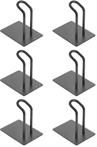 OQHAIR 6 Ganci da Parete in Acciaio Inossidabile, Ganci Senza Perforazione, Lunghi, autoadesivi, in Acciaio Inossidabile, per Cucina e Porta, Ganci da Parete per Appendere Asciugamani, AC