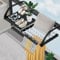 ADERTOS Radiator Clothes Airer Rack, 42-73cm Extendable Laundry Drying Rails Stainless Steel Clothes Dryer Drying Rack Folding Radiator Towel Holder Radiators Clothes Hanger for Balcony - Black