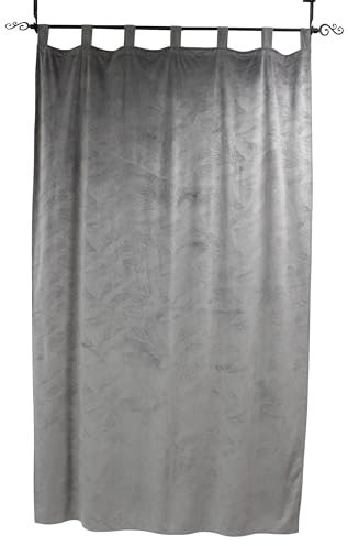 FRANK FLECHTWAREN Vorhang Samtblatt, Edles Design, schwere Qualität, 100% Polyester Maße: GH 240 cm, Breite 140 cm, Blickdicht
