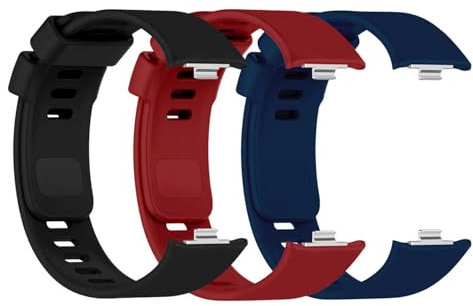 OcioDual Cinturini per Orologio Intelligenti, Confezione da 3 Cinturini Compatibili con Xiaomi Smart Band 8 Pro, Redmi Watch 4, Nero,Blu Scuro,Rosso Vino, Cinturini per Orologio in Silicone