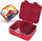 Jarlson® Brotdose Kinder mit Fächern MILI | Lunchbox BPA frei | Bento Box auslaufsicher | Snackbox | Jausenbox für Kindergarten und Schule |1000 ml - Leichtgewicht (Feuerwehr Rot)