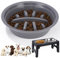 TIDEVAN Anti Schling Napf Hundenapf Futternapf Antischlingnapf Hunde, Ø 20 cm, Höhe 5 cm, Hundenapf Langsam Fressen, Ersatzteile für die Falttisch-Schwebeschale, für Katzen und Kleine Hunde (Grau)