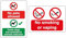 Pack of 2: 1 Piece No Pets Allowed, Guide Dogs and Assistance Animals Welcome & 1 Piece No Smoking or Vaping Signs Self Adhesive Vinyl Stickers (148mm x 210mm)