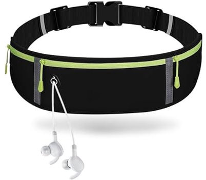 Zumhigh Cinturón Running para Teléfono Impermeable Riñonera Deportiva Ajustable con Multi-Bolsillos y Orificio para Auriculares Ideal Fitness Correr Viajes Running Belts for Women