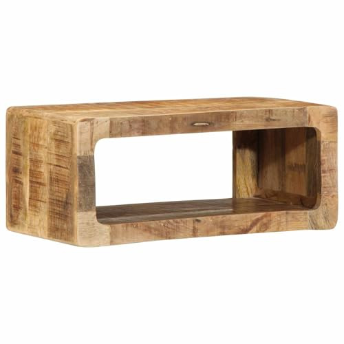 vidaXL TV-Wandschrank 60x30x25 cm Raues Massives Mangoholz | Moderne Atmosphäre mit einer glatten Oberfläche, viel Platz für Ihre Medien, aus stabilem Mangoholz
