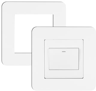 JJWNMLL 2 placas de cubierta para interruptor de luz, envolvente de interruptor de luz individual de 3.38 pulgadas