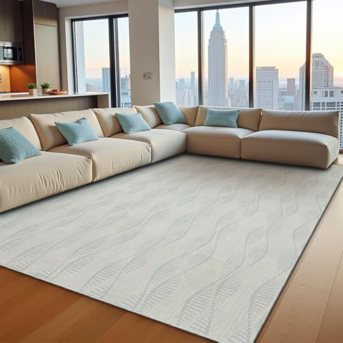 Vasip Teppich Wohnzimmer 200x300cm, Waschbarer Kurzflor Teppich, Schlafzimmer Teppiche, Weich rutschfest Design für Wohnzimmer Schlafzimmer Esszimmer