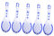 SOIMISS 5 Piezas Cuchara De Porcelana Azul y Blanca Y Porcelana Blanca Oriental Cucharas Soperas De Porcelana Más Cucharas Para Servir Cuchara De Porcelana Retro Conformado Cuchara Sopera