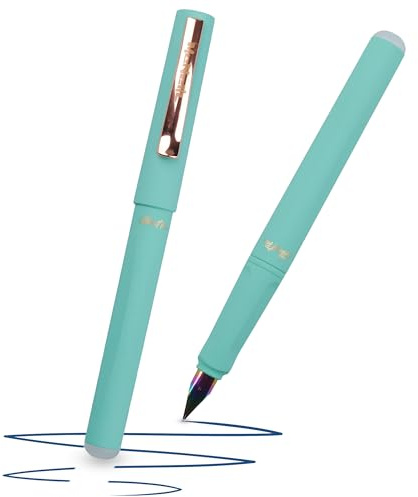 McNeill - Ghost Pen - Pastelfarben - radierbarer Füllhalter für Schule & Alltag | Für Rechts- & Linkshänder | Thermisch radierbare Tinte, ergonomisch, nachfüllbar (Pastel mint)