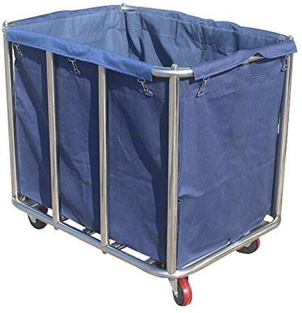 ZJFHEYUO Servierwagen Servicewagen Hochleistungs-Reinigungswagen aus Edelstahl mit 4-Zoll-Gummirädern