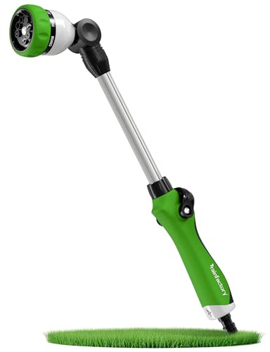 8ainfactory lancia irrigazione 40 cm - pistola irrigazione giardino con 8 getti - doccetta 180° con leva a pollice, impugnatura ergonomica antiscivolo - disponibile in verde e arancione