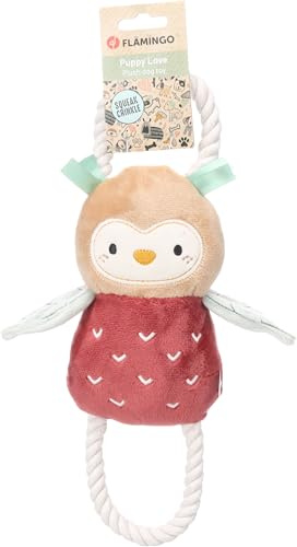 Flamingo Spielzeug WELPE Phoebe Eule MIT Seil Mehrfarbig 20x7,5x38CM