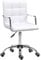 Vinsetto Office Chair, Makeup Vanity Chair, Mid Back Computer Chair, PU Leather Swivel Study Chair with Adjustable Height, Armrest and Rolling Wheels, White