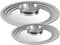 STONELINE Universal Glasdeckel Set, 2-Teilig, mit Silikonrand Aromaknauf, für 16/18/20 und 24/26/28 cm Coperchio in Vetro, Grigio