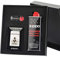 Zippo-Store Zippo Sturmfeuerzeug Geschenk-Set - 1 Flasche Benzin (125ml) - 6 Feuersteine - mit Gravur - inkl. Geschenketui - Wind- und Wetterfest Motiv a Gentleman