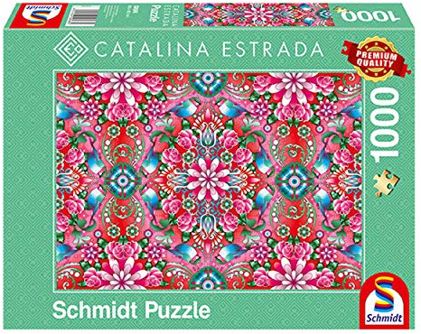 Schmidt Spiele Puzzle 59586 Catalina Estrada, Roter Rosenstock, 1000 Teile