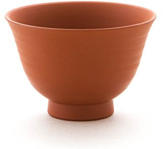 Gyokko - japanische Teeschale Muji SHU. Rot, Handmade auf der Töpfer-Scheibe