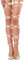 SKEPO Damen Sexy Elastische Bein Strumpfband Set Doppel Gürtel mit O Ring und 4 Straps für Cosplay Party (Silber)