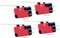 Hemobllo 4 PCS Interrupteurs de fin de course interrupteur à bouton-poussoir momentané étanche Micro-interrupteurs à levier à charnière longue