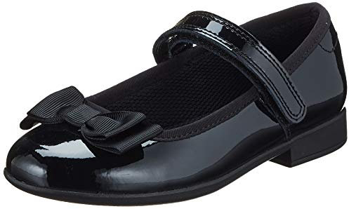 Clarks Girl's Scala Tap K Ballet Flats, Black Black Pat Black Pat, 12 UK Child