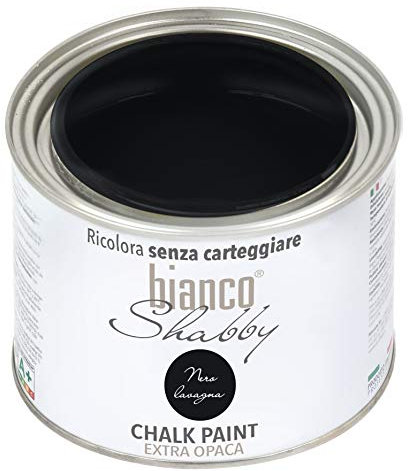 CHALK PAINT Nero Lavagna Pittura Shabby Chic Vintage per Mobili e Pareti EXTRA OPACO (500 ml)