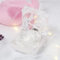 Vosarea Fleur Fraîche Préservée Rose Éternelle avec Bague en Cristal Acrylique Boîte Cadeaux pour Femmes Anniversaire Saint Valentin Anniversaire de Mariage Blanc
