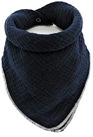LA LUNA Halstuch Musselin, weich & saugfähig mit Druckknopf, Made in Germany, 100% reine Baumwolle, Junge und Mädchen 0-4 Jahre, Dreieckstuch,Spucktuch,Sabber-Lätzchen,Bandana,Schal-Baby