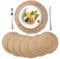 YANGQIHOME Platzset aus Wasserhyazinthe, rundes Tischset, handgemachte runde Platzdeckchen, Telleruntersetzer für Esstisch und Boho Deko (6er Set, 35 cm)