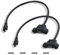Create idea Lot de 2 câbles d'extension micro USB 2.0 5 broches mâle vers femelle 0,3 m avec trou de montage sur panneau avec vis de montage pour transfert de données avec ordinateur
