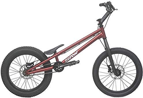 MU 20-Zoll-Straßen-Versuche Bike Komplettes Bike Trial Für Erwachsene/Jugendliche - Männer Und Frauen - Anfänger Und Fortgeschrittene, Crmo Rahmen Und Gabel, Mit Vorder- Und Hinterradbremse,Rot,Ver