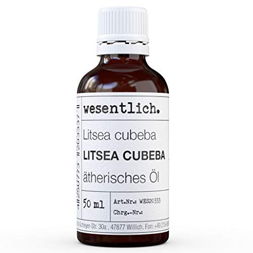 Litsea Cubeba Öl - reines ätherisches Öl von wesentlich. - 100% naturrein aus der Glasflasche (50ml)