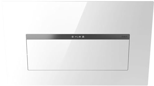 Elica BLOOM-LUX-WH 85 cm Chimney Cooker Hood - White Glass - For Ducted/Recirculating Ventilation