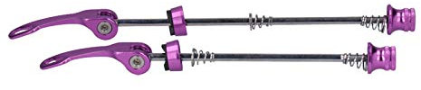 2pcs Bicycle Wheel Skewer, Road Mountain Bicycle Quick Release Skewers Bike Front Rear Skewer Accessory(Purple)quick release bicycle skewer
