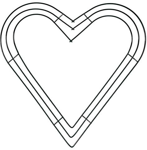 BESPORTBLE Eisen Drahtkranzrahmen Herzförmig 12 Zoll 30cm Für DIY Blumenkranz Dekoration Innen Außen Garten Fenster Wand