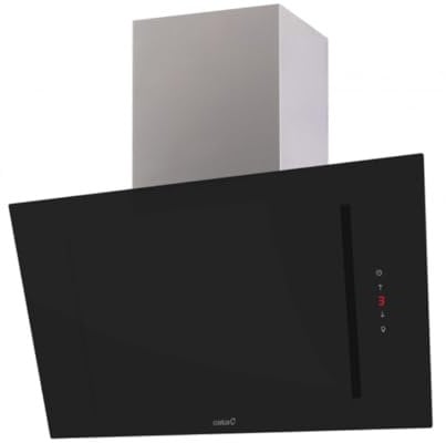 Cata Campana Decorativa de Pared THALASSA 900XGBK/F con 6 Niveles de Potencia Panel de Control Táctil con Display Digital con Temporizador de Desconexión Automática Ancho 90 cm Color Negro