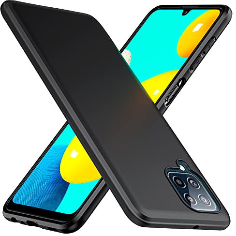 TesRank Cover per Samsung Galaxy M32 4G / Galaxy M22 4G Cover, Custodia Sottile in TPU Morbido, Cover Protezione Anti-Caduta per Samsung Galaxy M32 4G / Galaxy M22 4G-Nera (Non per Galaxy M32 5G)