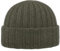 Stetson Surth Kaschmir Wintermütze - hochwertige Wollmütze Damen/Herren - Strickmütze aus 100% Kaschmirwolle - Einheitsgröße 55-60 cm - unifarbene Umschlagmütze Herbst/Winter Oliv One Size