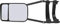 TOTMOX Adjustable Extension Rearview Mirror for Car Camper Trailer Caravan Motorhome RV, Replacement Clip-on Dual Mirror (1 Piece)