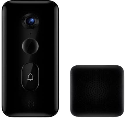 Xiaomi MJML06-FJ Smart Doorbell 3 Timbre para Puerta con monitoreo en Tiempo Real, Color Negro