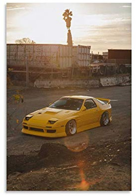 Auto-Poster JDM RX7, Leinwand-Kunst-Poster und Wandkunstdruck, modernes Familien-Schlafzimmer, Dekorationsposter, 30 x 45 cm