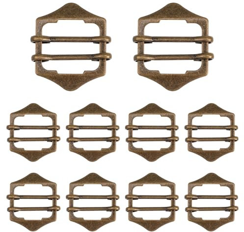 FOMIYES Metal Adjuster Slides Buckle: 10pcs Suit Vest Buckles Slider Strap Adjuster Roller Pin Buckles for Belt Bags DIY Accessories