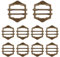 FOMIYES Metal Adjuster Slides Buckle: 10pcs Suit Vest Buckles Slider Strap Adjuster Roller Pin Buckles for Belt Bags DIY Accessories