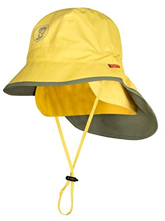 Trollkids Kinder Regenhut Rain, Trübes Gelb/Tongrün, Größe 2-5 Years; 48-52cm