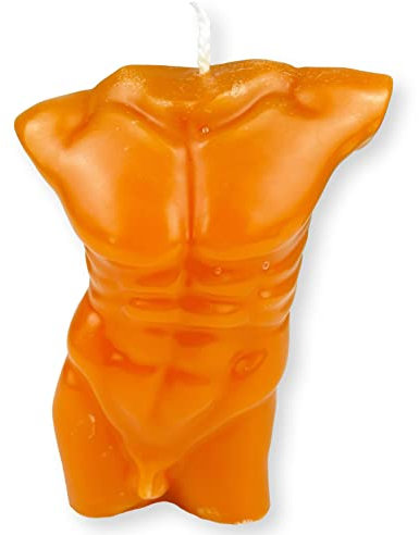 Body Candle Men Orange - Magische Kerze mit Ritual Anleitung - Voodoo, Hexerei - Erfolg, Wohlstand, Kariere, Freude, Rechtsangelegenheiten
