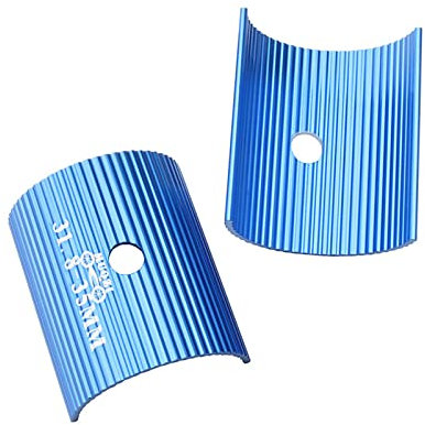 Sanmum 1 Pair Bike Handlebar Shims Aluminum Alloy Spacer Stem Reducer Bicycle Handle Bar Adapter Conversion Clamp for MTB Mountain Bike Road Bike(Blue,31.8 to 35mm)