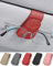 JEJA Soporte para Gafas de Sol para Coche, Cuero Soporte para Gafas de Sol, Coche, Ticket Tarjetas, Clip Gafas, Soporte para Parasoles de Coche, Rojo